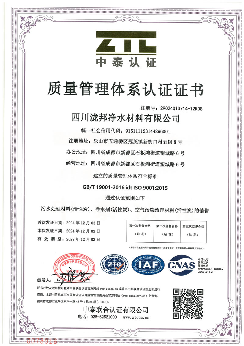 四川泷邦-ISO9001-证书